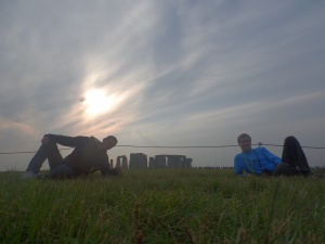 Posando en Stonehenge