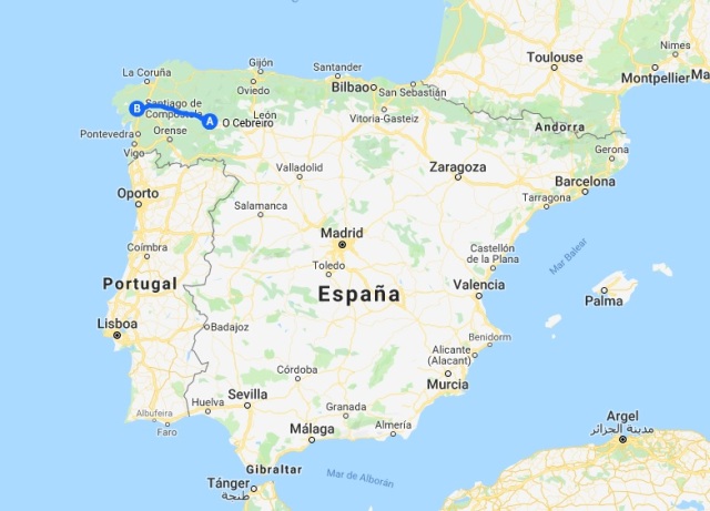 Mapa de los principales puntos visitados en España (click para ampliar)